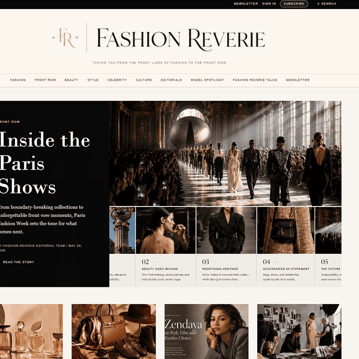 Elegant runway scene showcasing high fashion designs at Paris Fashion Week.
