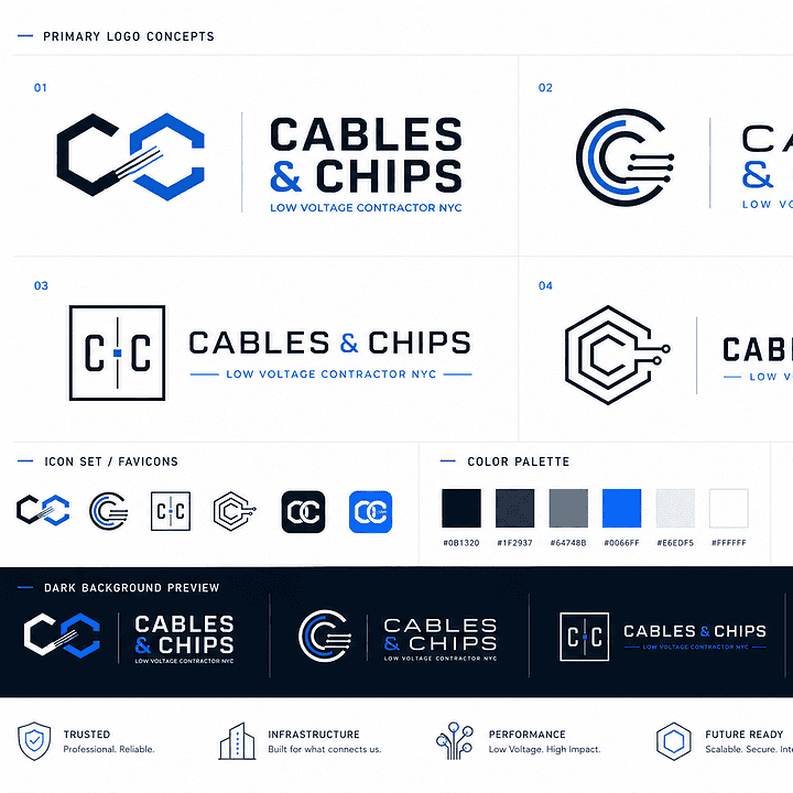 Rebranding mockup to help the client choose a branding direction