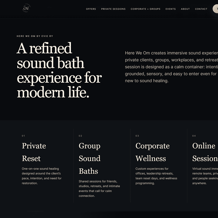 A refined sound bath experience for modern life