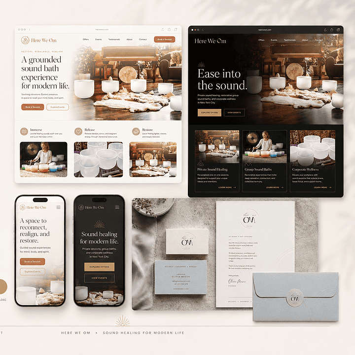 Serene Modern Wellness Spa Interior and Branding