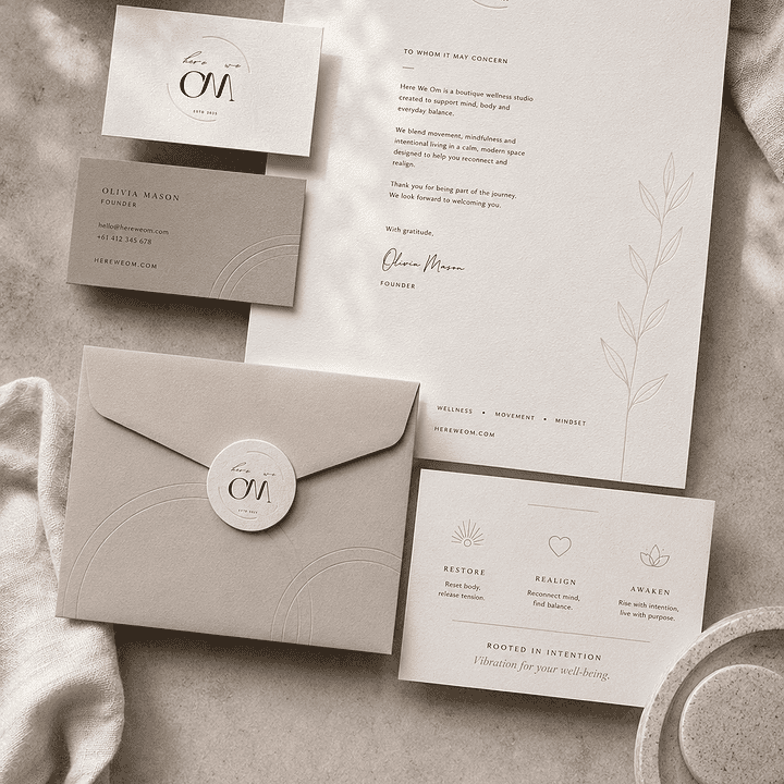 FultonStudio Elegant Branding Stationery Set