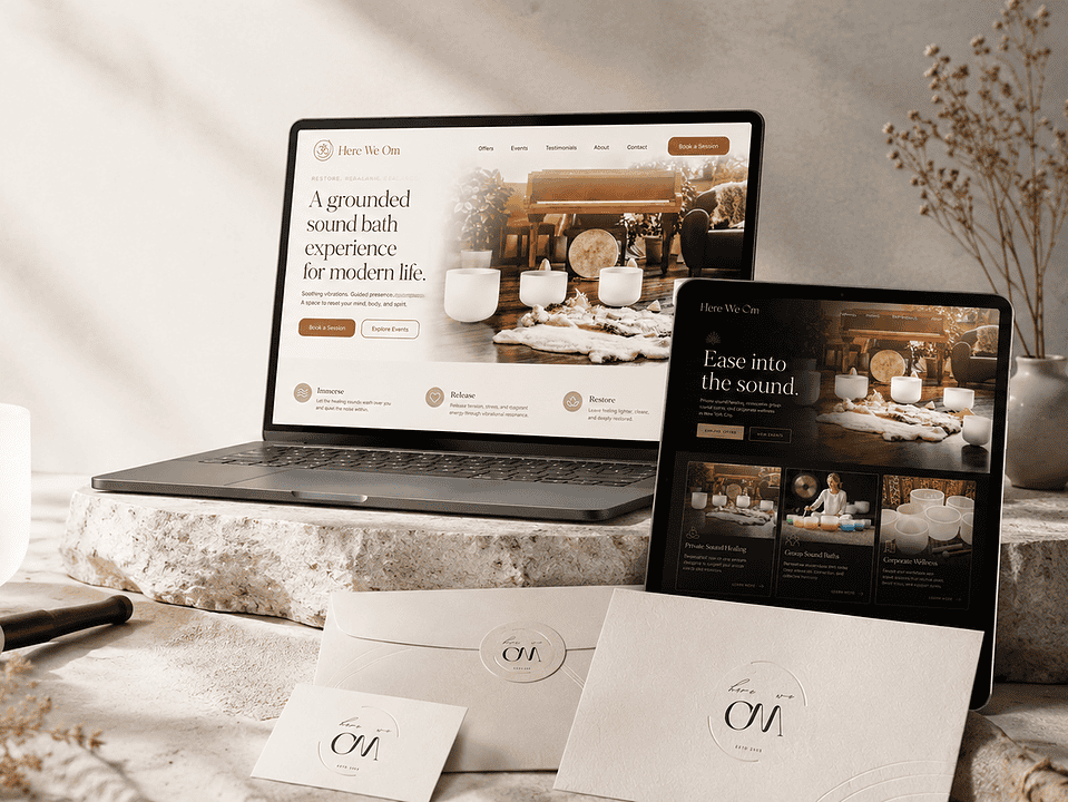 hero image for here we om case study