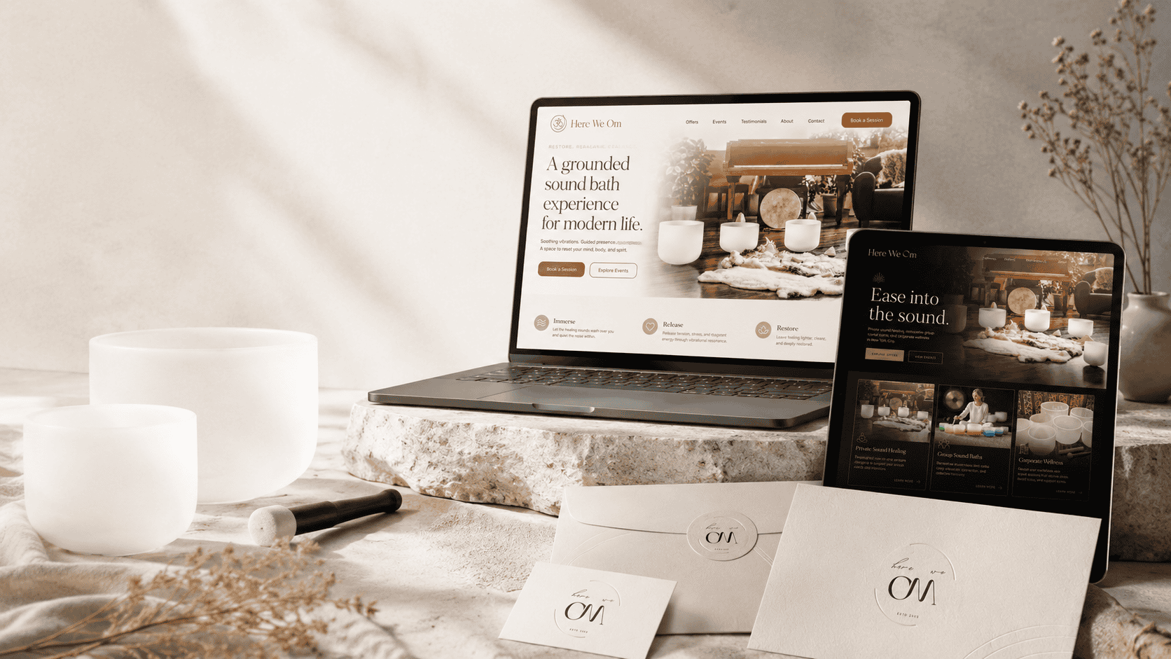 hero image for here we om case study