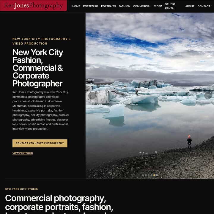 image of After kenjonesnyc.com website built from the ground up