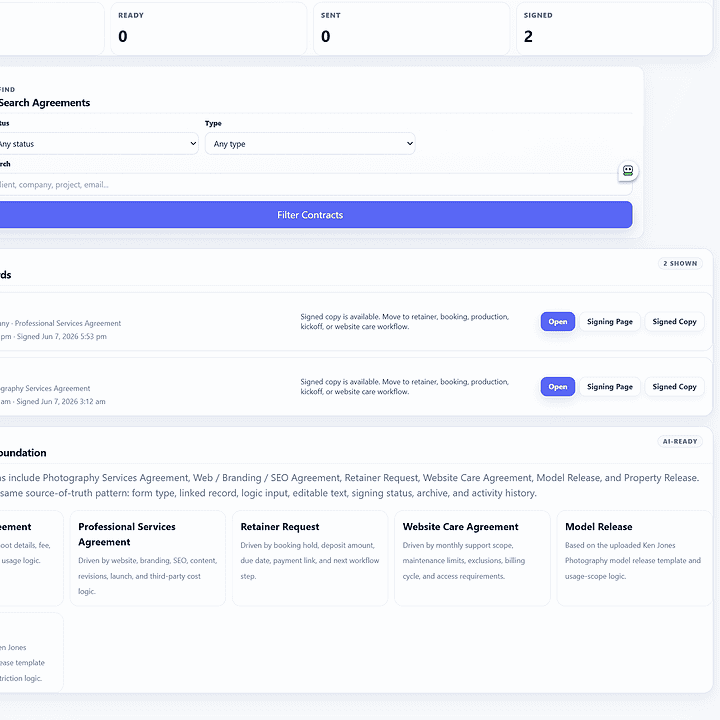 contract creator from the crm