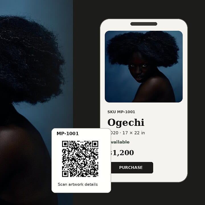Maria Panina exhibition website and QR artwork access by FultonStudio